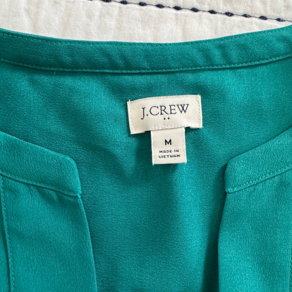 J. Crew women’s emerald green blouse - Picture 3 of 5